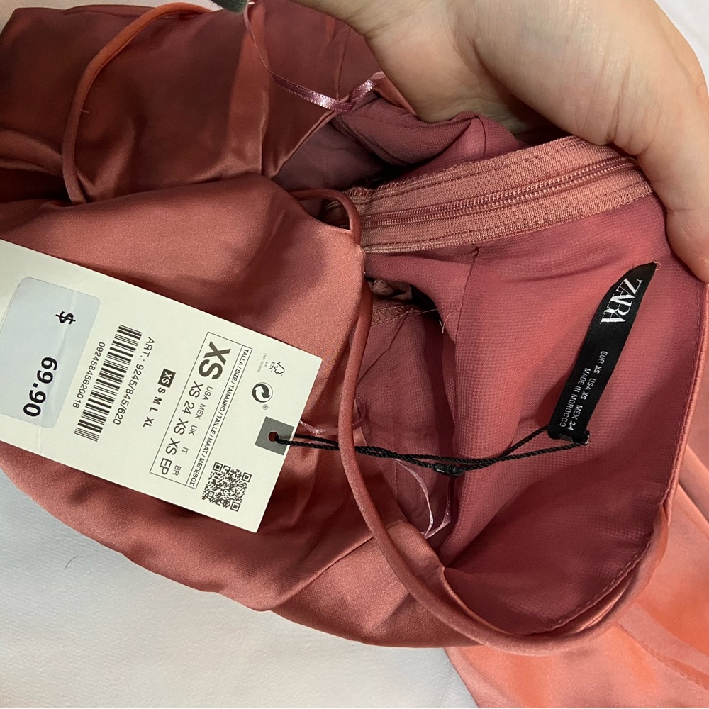 Zara corset cowl neck mauve dress - Picture 5 of 5